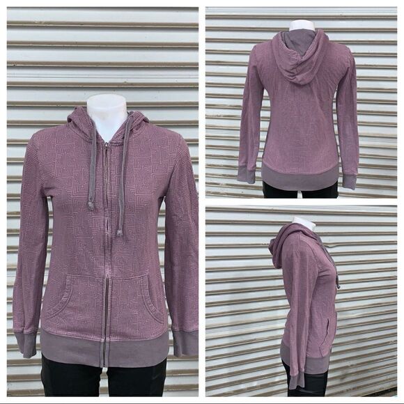 Threads 4 Thought zip up hoodie pink and gray - Picture 1 of 7